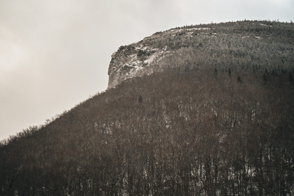 Location on Cannon Mountain where the Old Man of the Mountain once lived.